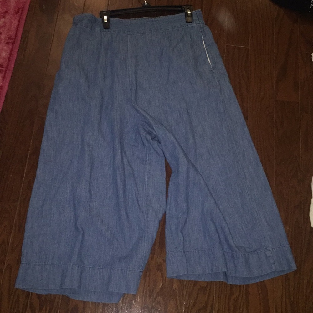 Madewell Culottes in a chambray material size XL